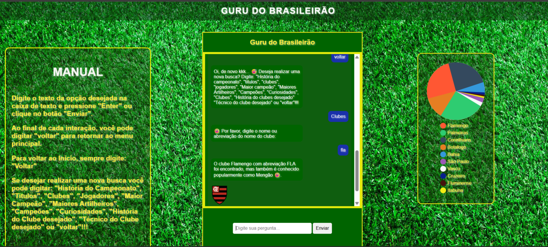 Captura de tela do Projeto Guru do Brasileirão